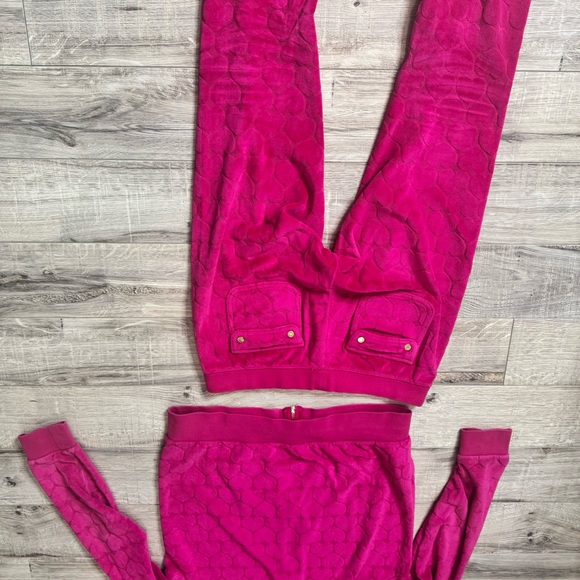 Juicy couture heart print set 2 piece tracksuit sweater jogger pants deadstock - Picture 3 of 13